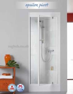 Saniflo Shower Cubicles -  Epsilon 800 X 800mm Pivot Plain Cubicle