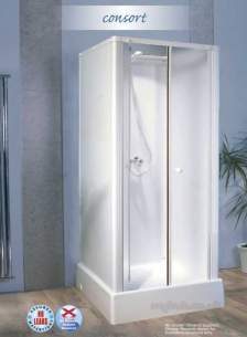 Saniflo Shower Cubicles -  Consort Shower Cubicle 710mm X 710mm Wh