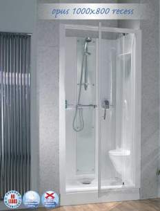 Saniflo Kinedo Shower Cubicles -  Kinedo 1000 X 800 Thermo Shower Cubcile