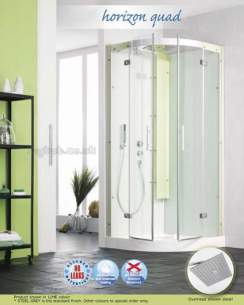 Saniflo Shower Cubicles -  Horizon 900 X 900 Corner Quad Thermo