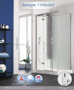 Saniflo Shower Cubicles -  Horizon 1100 X 800 Corner Thermo