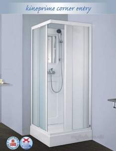 Saniflo Shower Cubicles -  Kineprime 900 X 900mm Corner Cubicle