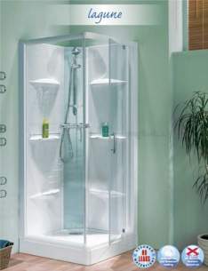 Saniflo Kinedo Shower Cubicles -  Kinedo 800 X 800 Lagune Thermo Crn S/cuble
