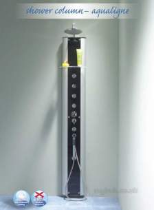 Saniflo Shower Cubicles -  Aqualigne Shower Column Frosted Glass