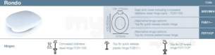 Celmac Wc Seats -  Rondo Srd18 Seat Inc S/s Hinge White