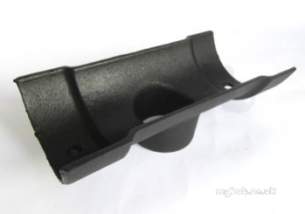 Classical Cast Iron Rainwater -  115mm X 75mm Centre Nozzle Plain Hr G806 Cast Iron