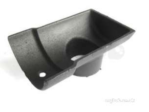 Classical Cast Iron Rainwater -  100 X 65 Dropend Nozzle With Skt Hr G807 Cast Iron