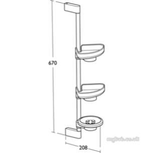 Ideal Standard Concept Accessories -  Ideal Standard Concept N1326aa Totem Shower 670mm