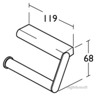 Ideal Standard Concept Accessories -  Ideal Standard Concept N1314aa Toilet Tissue Holder Cp