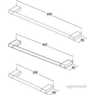 Ideal Standard Concept Accessories -  Ideal Standard Concept N1320aa Towel Rail 600mm Cp
