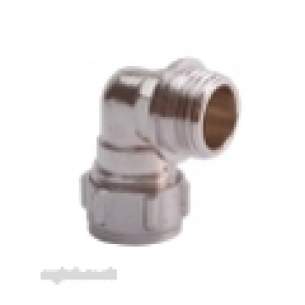 Ibp Conex Compression Fittings -  Conex S402cp Chrome Plated 22mm X 3/4 Inch Mi Elbow