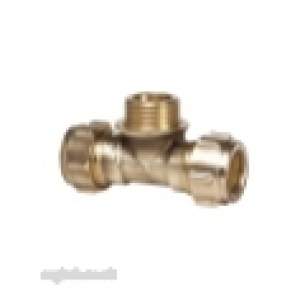 Ibp Conex Compression Fittings -  Conex Dzr S615 22mm X 22mm X 1/2 Inch Mi Tee