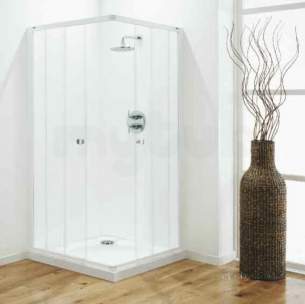 Coram Optima Shower Enclosures -  Coram Optima 800mm Corner Entry Ch Sg