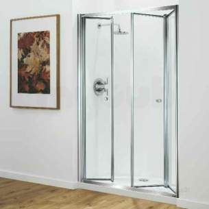 Coram Optima Shower Enclosures -  Coram Optima 1200mm Trifold Door Ch/cl Door Only