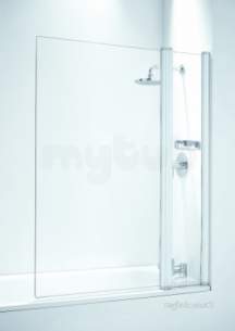 Coram Designer Bathscreens -  Coram Square Screen/panel 1050mm Whi/pglass 2 Pack Combined Price