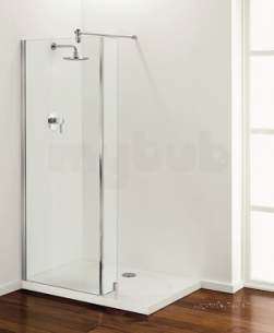 Coram Walk In and Accessories -  Coram Return Panel 200mm Chrome/satin