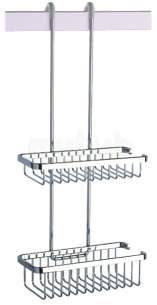 Coram Walk In and Accessories -  Coram Double Shower Basket Suspended