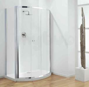 Coram Optima Shower Enclosures -  Coram Optima 1200mm Bowfront Door Ch/cl Door Only