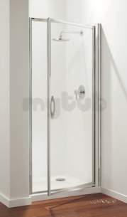 Coram Premier Shower Enclosures -  Premier Pivot Door 800mm Polished Silver/plain Glass Door Only