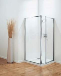 Coram Optima Shower Enclosures -  Coram Optima Pivot Door 760mm White/clear Glass Glass