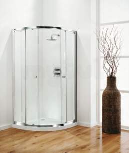 Coram Optima Shower Enclosures -  Coram Optima Quadrant Frame 800mm Chrome/clear Glass