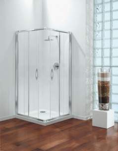 Coram Premier Packs -  Coram Premier Corner Entry Pack 760mm White/clear Glass Glass