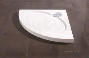 Coram Waterguard Shower Trays -  Coratech 850 Crescent Slimline Wh