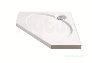 Coram Waterguard Shower Trays -  Coratech 900x900 Pentagon Slimline Wh