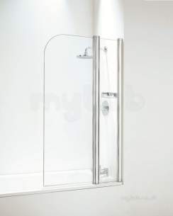 Coram Designer Bathscreens -  Coram Curved Screen/panel 800mm Ch/pglass 2 Pack Combined Price