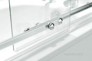 Coram Designer Bathscreens -  Coram Framless Sliding Screen 1065mm Chrome/plain Glass