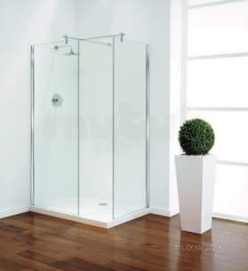 Coram Walk In and Accessories -  Coram Gl Tube Shower Panel Straight Brace 700mm Chrome/clear