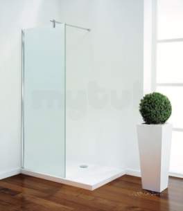 Coram Walk In and Accessories -  Coram Gl Tube Shower Panel Straight Brace 900mm Chrome/satin