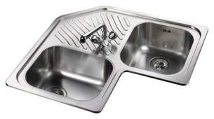 Rangemaster Sinks -  Cornerline Cl830 830 X 830 Inset Dbsd Ss