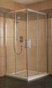 Ideal Standard Synergy Shower Enclosures -  Ideal Standard Synergy L6280 Corner Entry Enc 800mm Sil Clear L6280eo