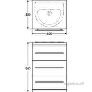 Ideal Standard Create Furniture -  Ideal Standard Create E3339 1500mm W/top Solid Noir E3339rz