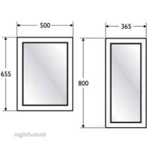 Ideal Standard Create Furniture -  Ideal Standard Create E3329 Mirror 500 X 655 Oak E3329ga
