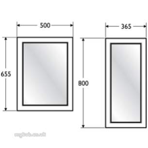 Ideal Standard Create Furniture -  Ideal Standard Create E3329 Mirror 500 X 655 Walnut