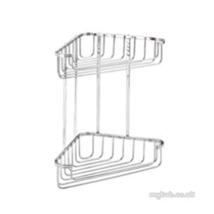 Croydex Bathroom Accessories -  Steel Large Two Tier Corner Basket Cp