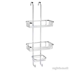 Croydex Bathroom Accessories -  Steel Hook Over Three Tier Basket Cp