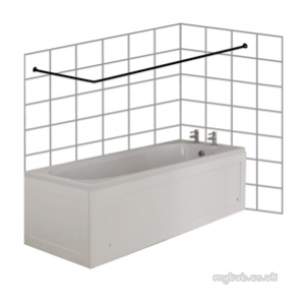 Croydex Shower Curtains and Rails -  Croydex L Shape Rod 2000 X 1000mm Chrome