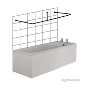 Croydex Shower Curtains and Rails -  Croydex C Shape Rod 2000 X 1000 X 500mm Ch