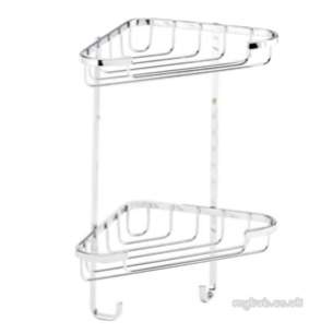 Croydex Bathroom Accessories -  Stainless Steel Sml 2 Tier Corner Basket