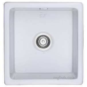 Rangemaster Sinks -  Rangemaster Rustique Crub4648 U/mount Bowl Wh