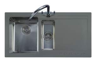 Rangemaster Sinks -  Cubix Gemini N/stn 15b Rhd Pewter And Ap