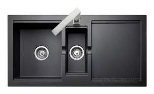 Rangemaster Sinks -  Rangemaster Cubix 1 5b Sink/accs Pk Gran Blk