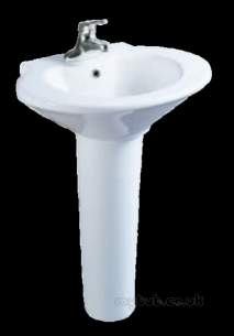 Eastbrook Sanitary Ware -  56.0006 Curva Basin 630mm One Tap Hole White