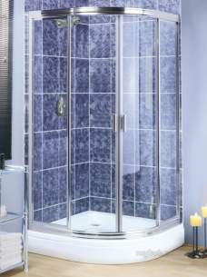 Kohler Daryl Cyan Shower Enlcosures -  Kohler Daryl 1000 X 800 Cyan Quadrant Panels S/cl