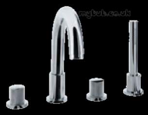 Eastbrook Brassware -  31.0305 Prado Cylinder 4 Hole Dck Bsm Ch