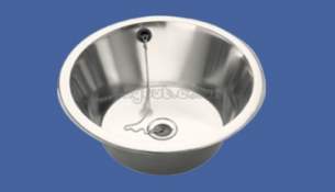 Sissons Stainless Steel Sinks -  D20142n 380 X 160 Round Inset Sink Bowl Ss