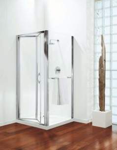 Coram Premier Shower Enclosures -  Coram Premier 1000 Bi-fold 1900 Ch/cl